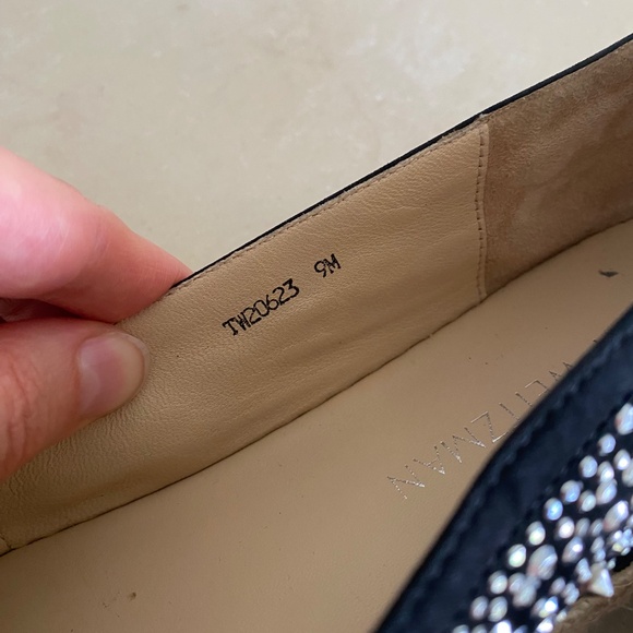 Stuart Weitzman Womens Designer Shoes Rockon Espadrilles Black Studded Size 9M - Picture 4 of 8